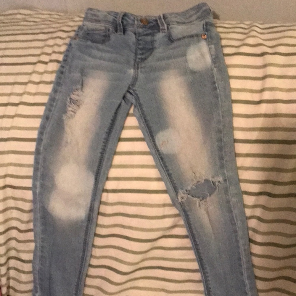 Toddler jeans worn look